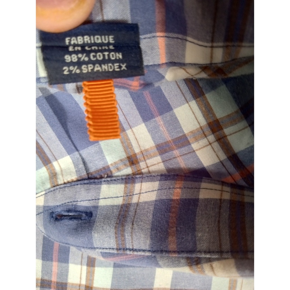 Tommy Bahama Men's Short Sleeve 3XL Coolmax Casual Button up Blue & Brown Plaid - Picture 5 of 9